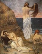 Pierre Puvis de Chavannes Young Girls on the Edge of the Sea oil painting artist